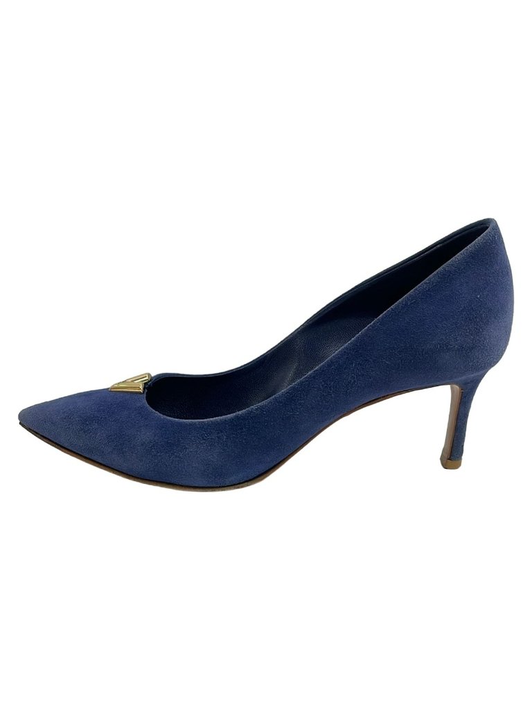 Louis Vuitton Pumps 36 Dark Navy Heel